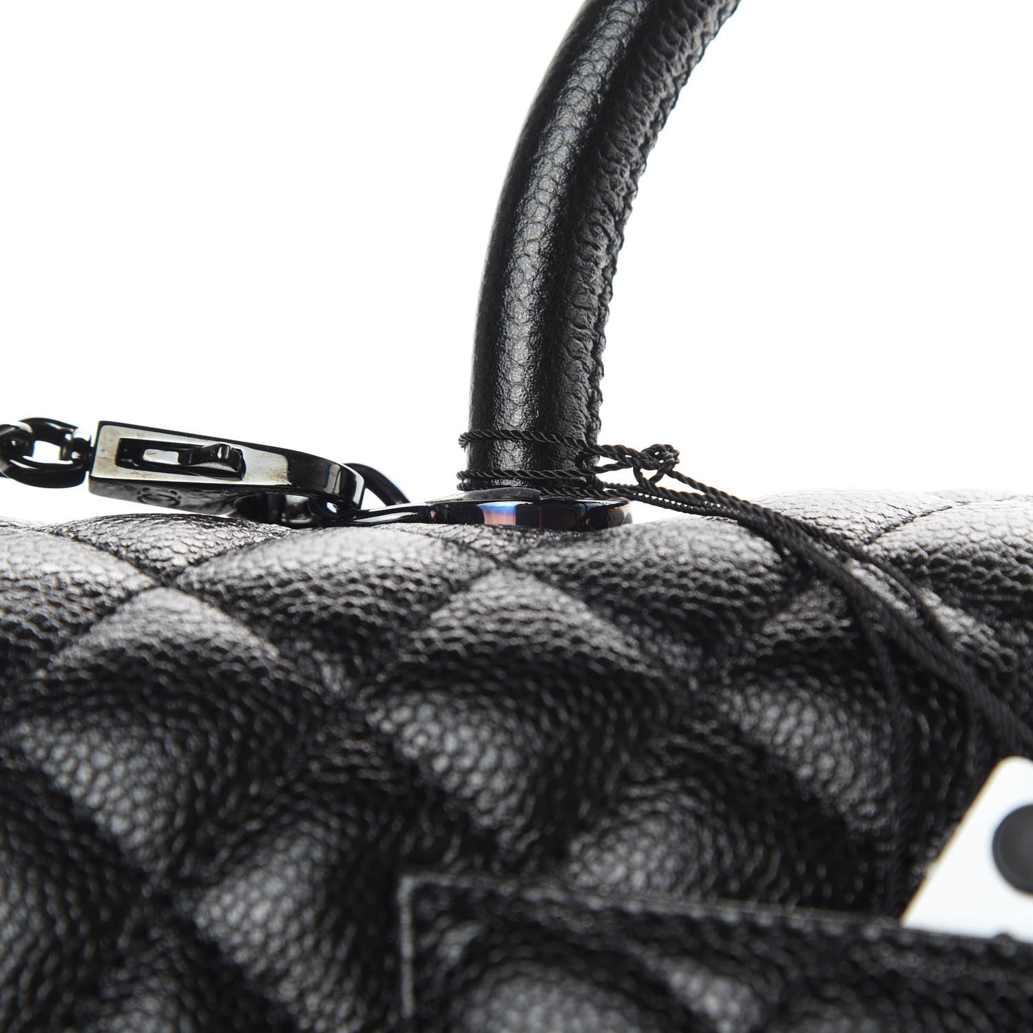 Chanel Caviar Quilted Medium Coco Handle Flap So Black 12 of 13