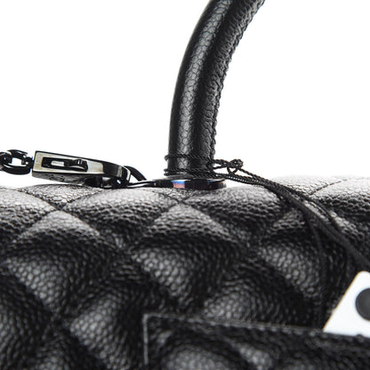 Chanel Caviar Quilted Medium Coco Handle Flap So Black 12 of 13