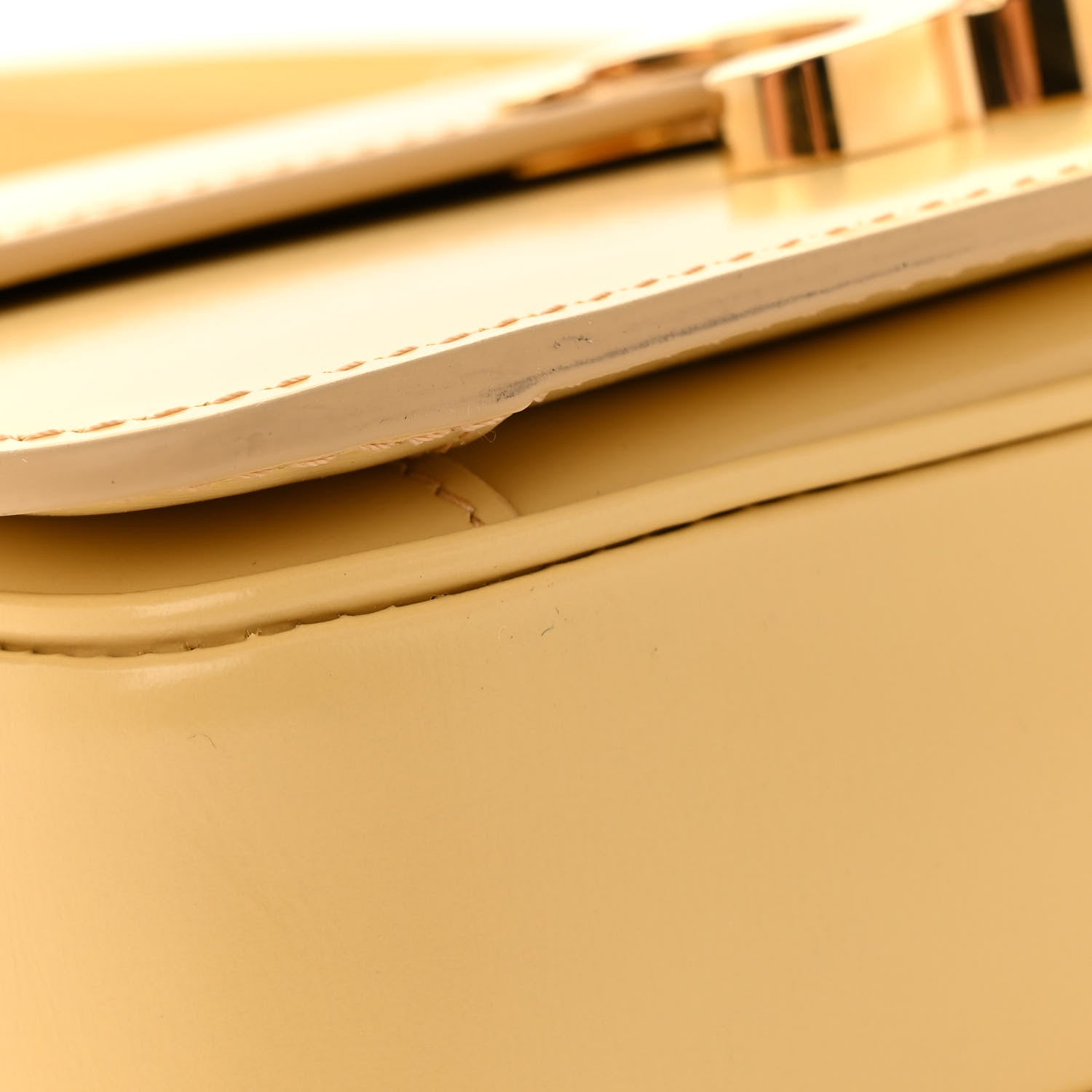 Celine Shiny Calfskin Teen Triomphe Light Yellow 13 of 14