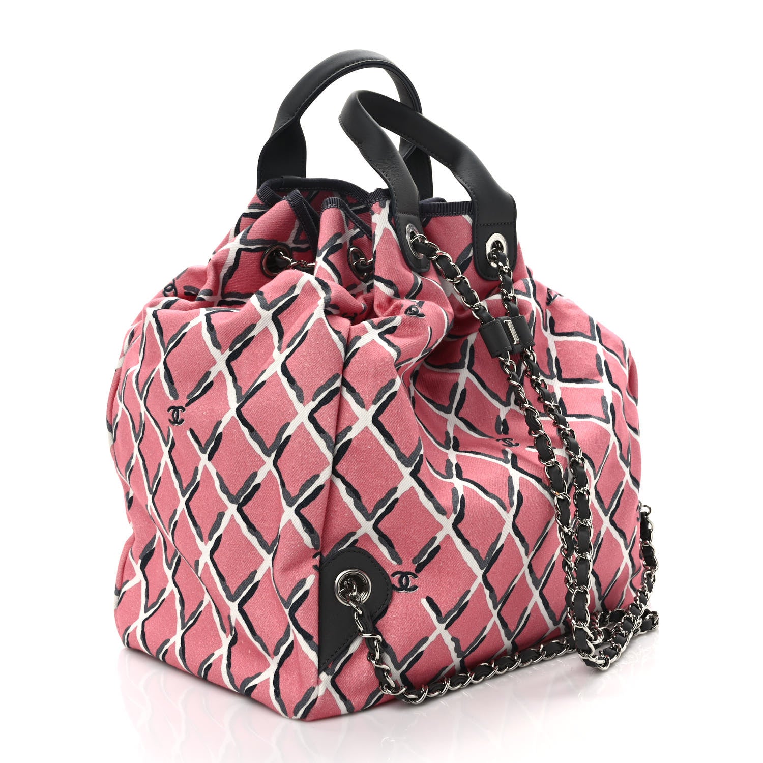Chanel Canvas Printed Airline Drawstring Bag Pink 3 of 11
