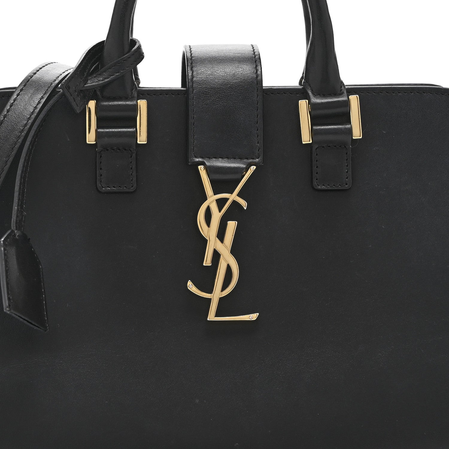 Saint Laurent Calfskin Monogram Baby Cabas Black 8 of 11