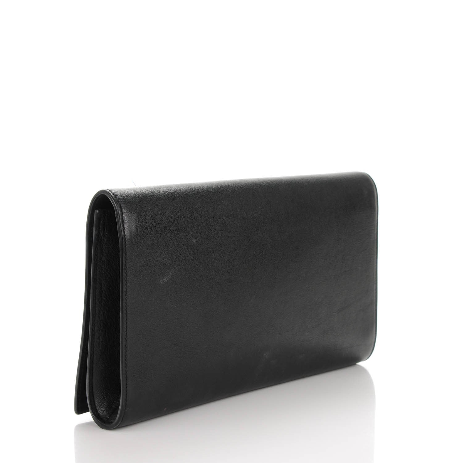Saint Laurent Calfskin Monogram Large Belle De Jour Clutch Black 3 of 7