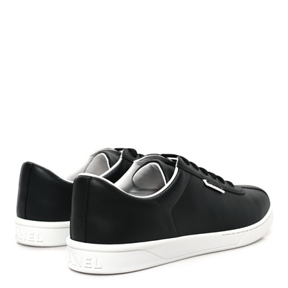 Chanel Calfskin CC Mens Sneakers 46 Black 4 of 8