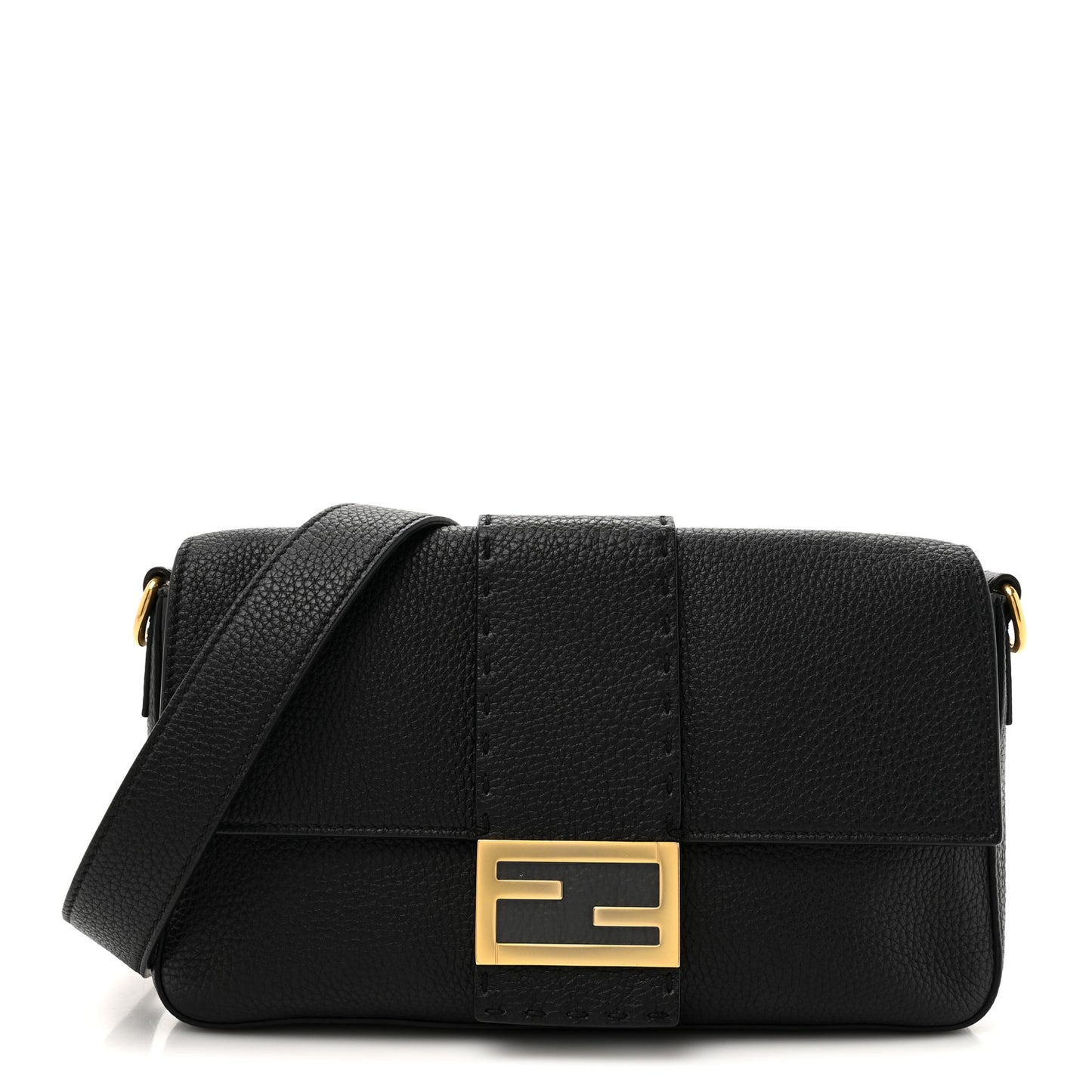 Cuoio Romano Selleria Belt Baguette Bag Black