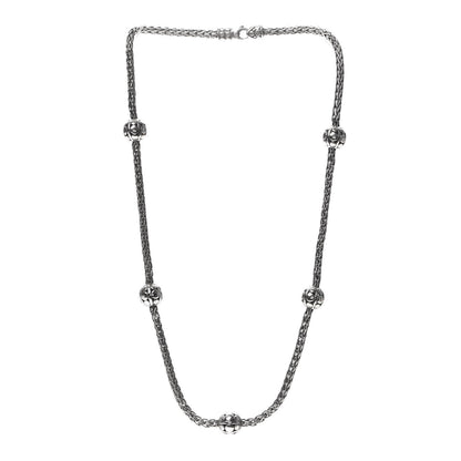 John Hardy Sterling Silver Kali Five Bead Station Necklace 3 of 7