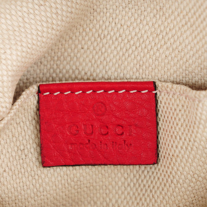 Gucci Pebbled Calfskin Small Soho Disco Bag Tabasco Red 6 of 7