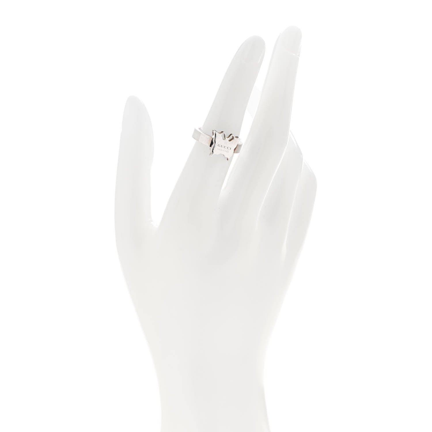 Gucci Sterling Silver Butterfly Band Ring 52 6 2 of 5
