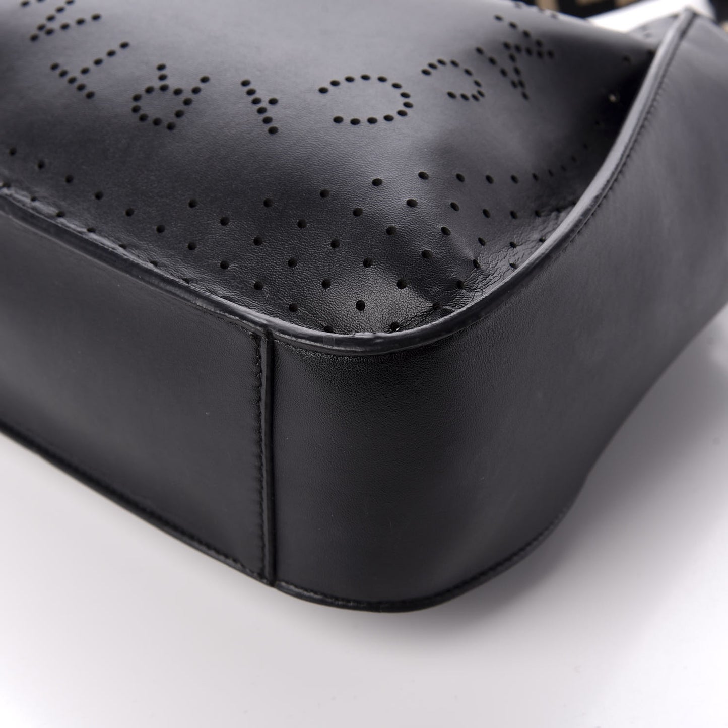 Eco Alter Nappa Perforated Logo Mini Crossbody Black