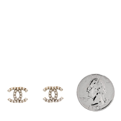 Chanel Metal CC Earrings Silver 2 of 4