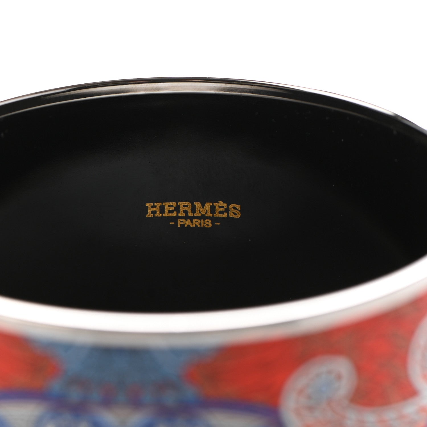 Hermes Enamel Printed Le Jardin De La Maharani Extra Wide Bracelet 70 Rayon 5 of 5
