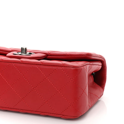 Chanel Lambskin Quilted Mini Rectangular Flap Red 10 of 11