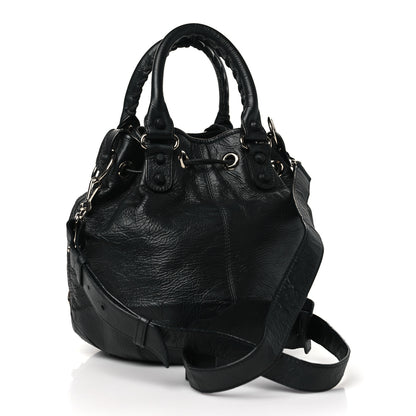 Balenciaga Matte Goatskin Rubber Covered Classic Hardware Mini Pompon Black 4 of 12