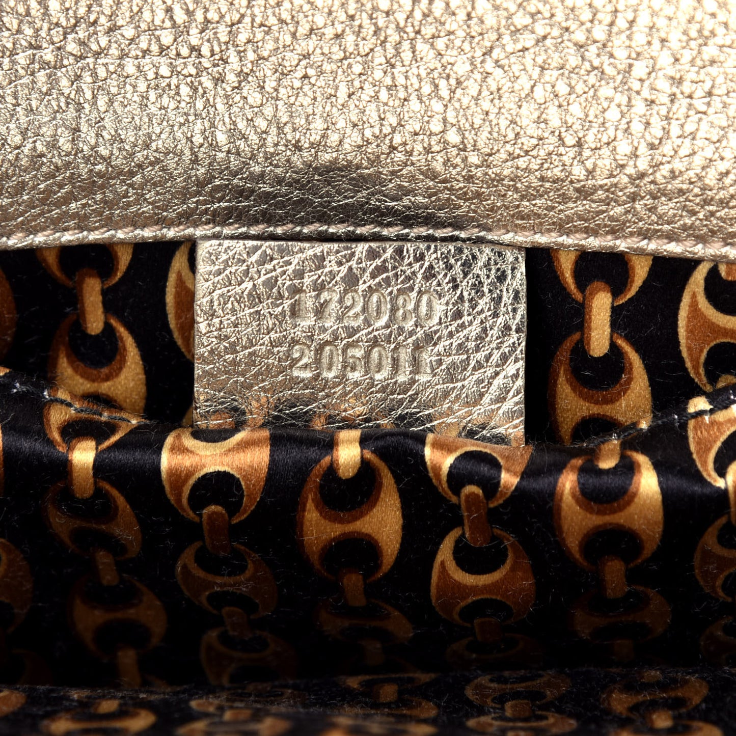 Metallic Calfskin Britt Clutch Gold