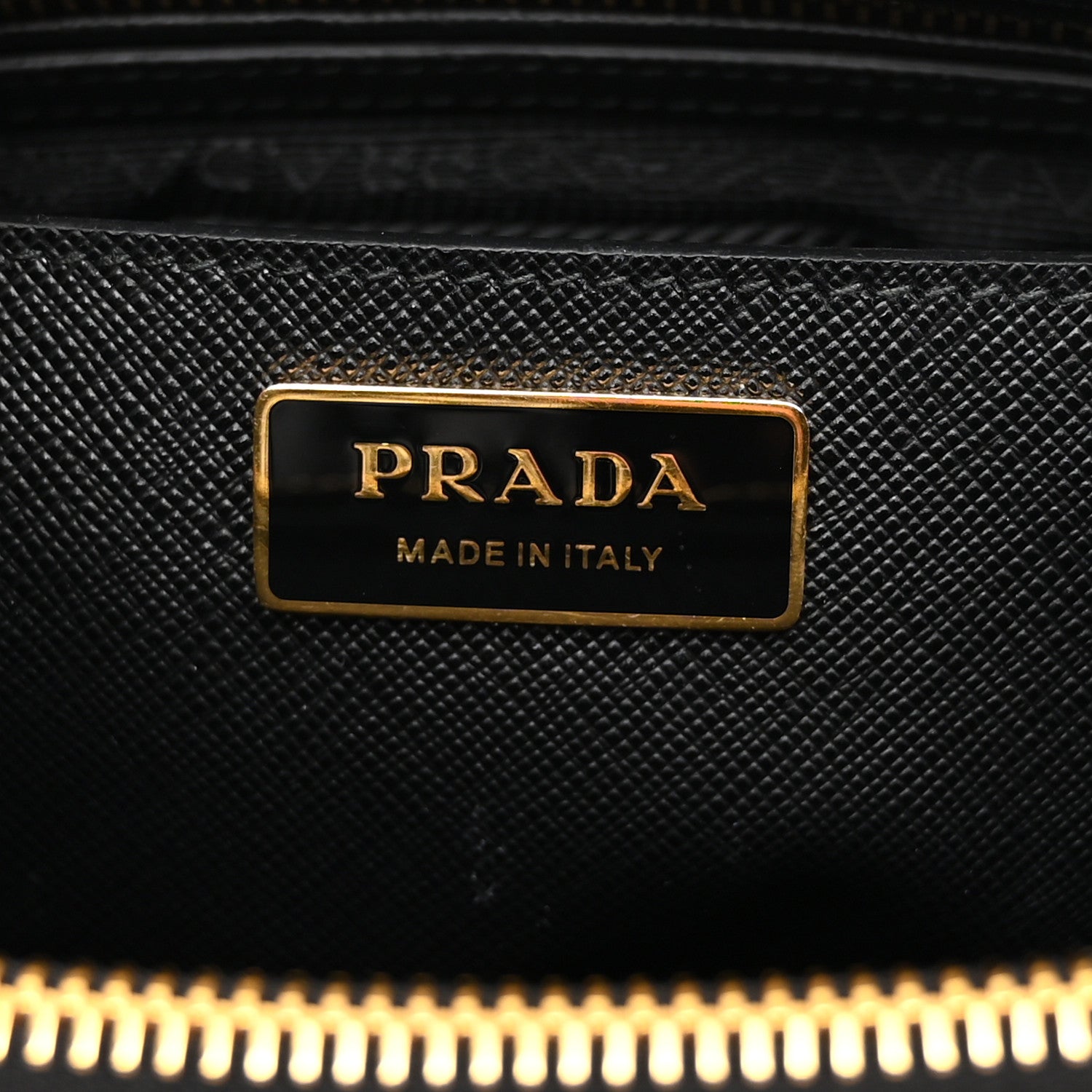 Prada Jacquard Saffiano Triangolo Symbole Embroidered Large Double Zip Tote Black Corda 6 of 11