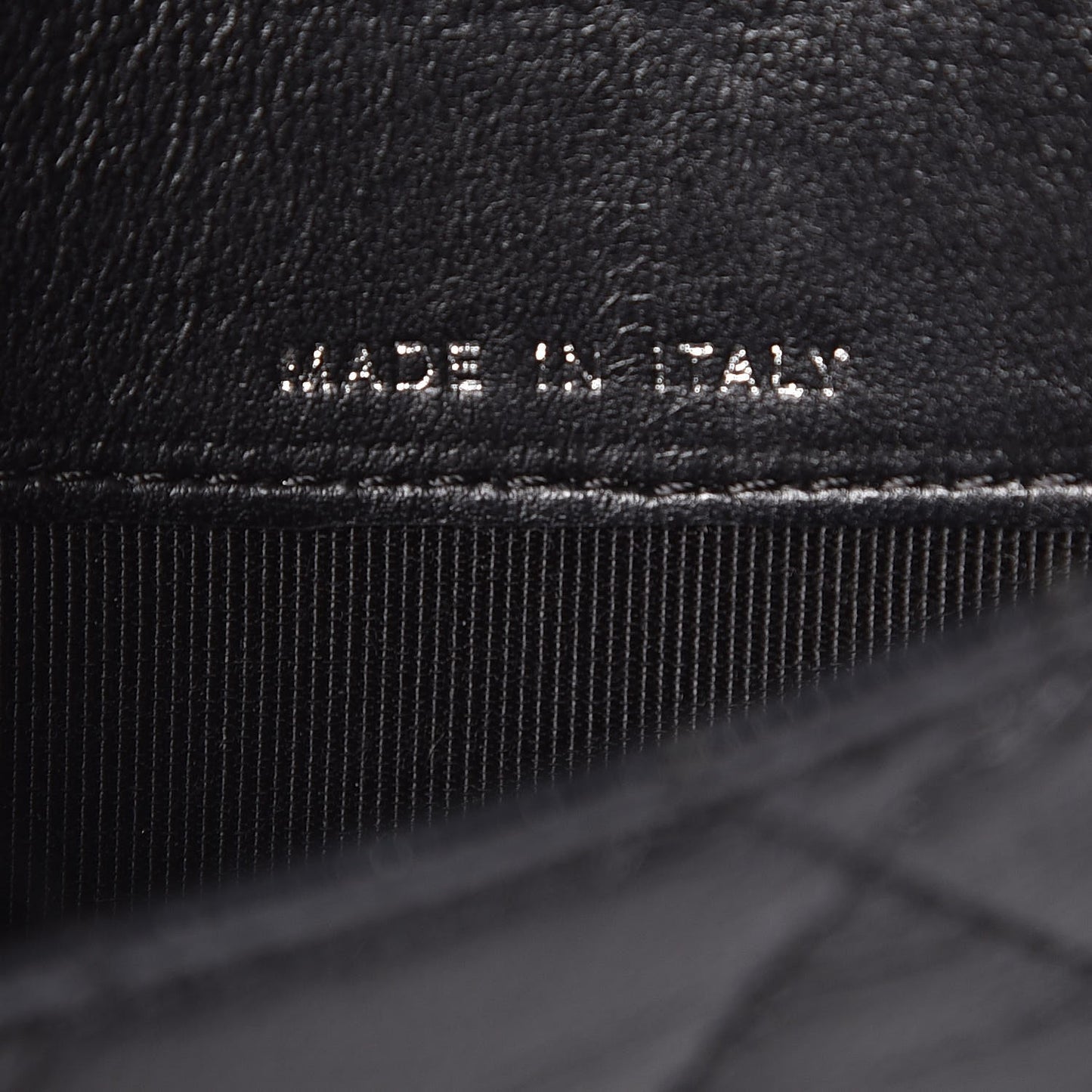 Lambskin Quilted Small Flap Wallet Black
