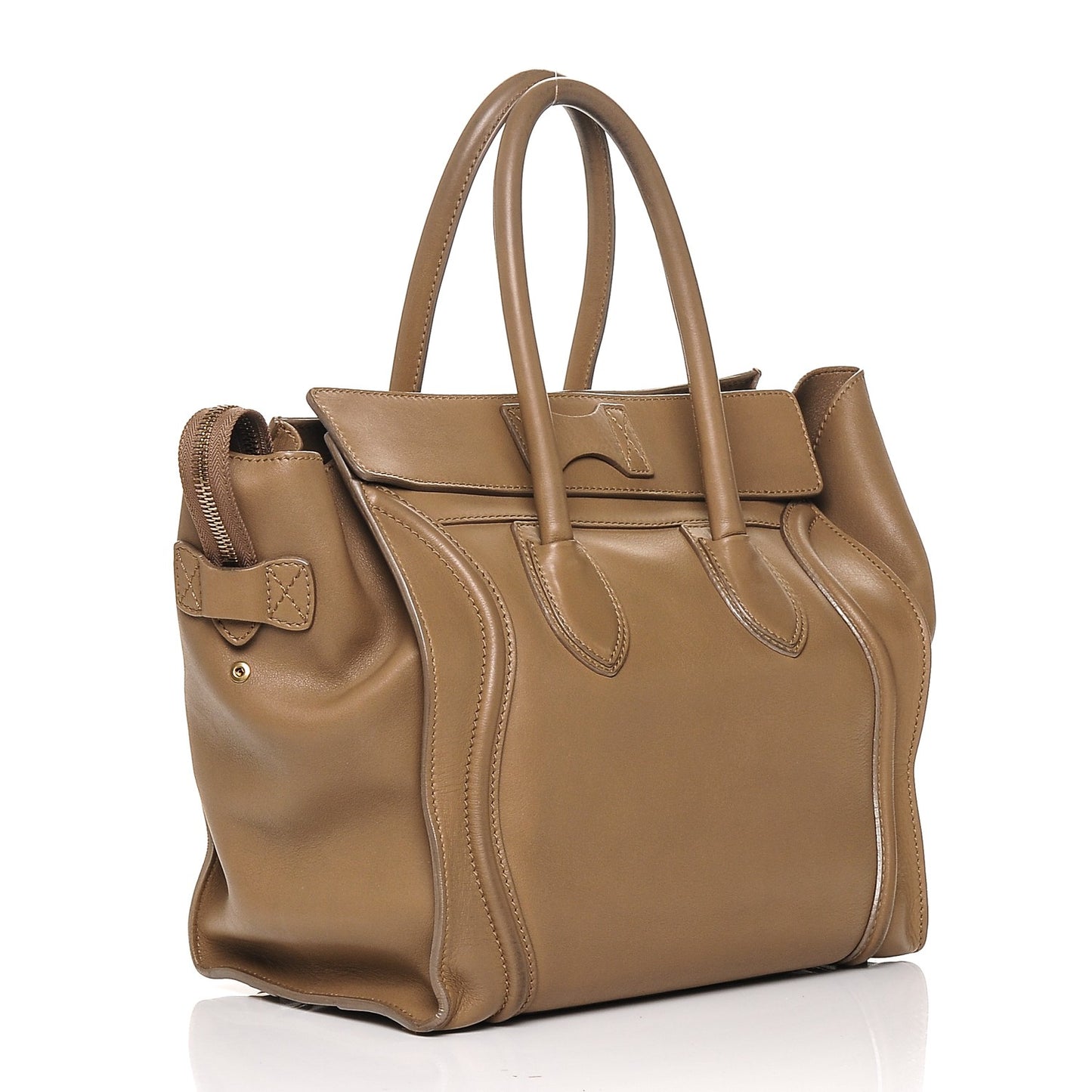 Smooth Calfskin Mini Luggage Camel