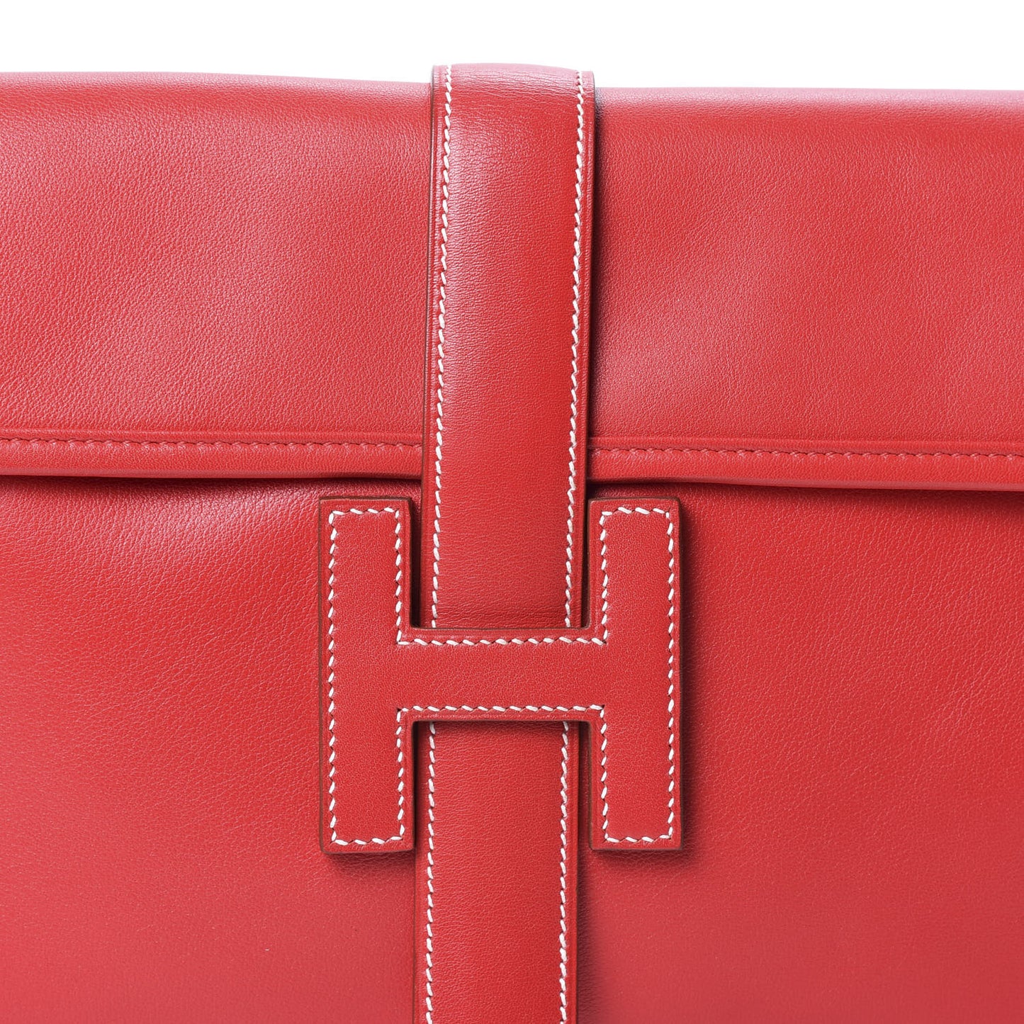 Veau Gulliver Jige PM Clutch Rouge Vif