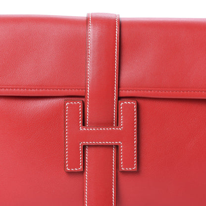 Hermes Veau Gulliver Jige PM Clutch Rouge Vif 8 of 8
