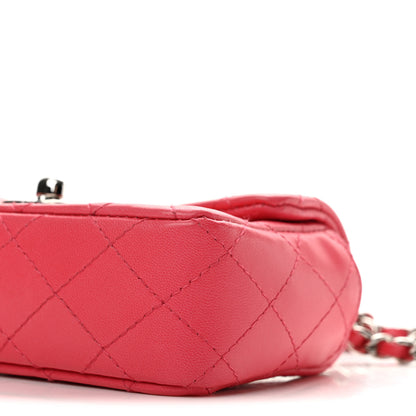 Chanel Lambskin Quilted Extra Mini Rectangular Flap Coral 10 of 13