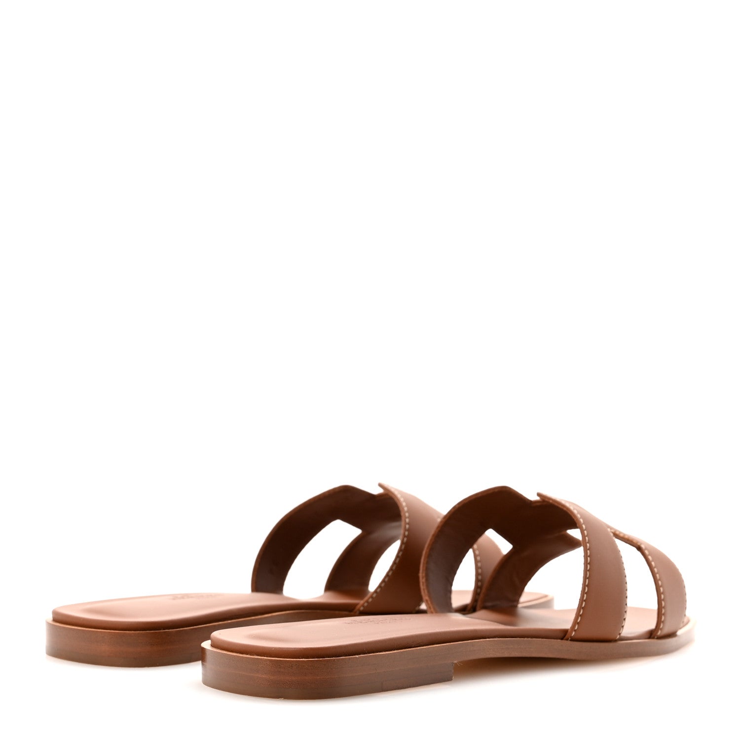 Hermes Box Calfskin Oran Sandals 38 Gold 5 of 10