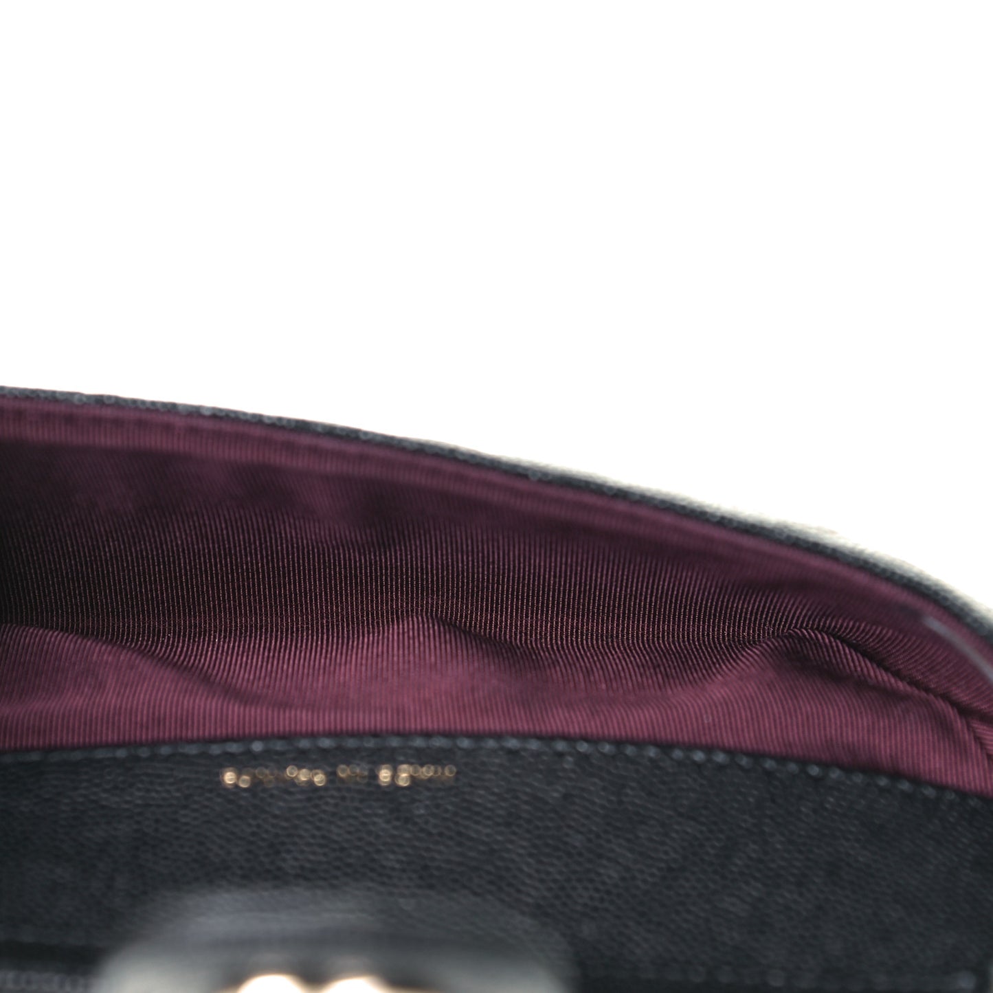 Caviar Quilted Glasses Case With Chain Black