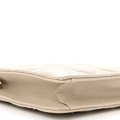 Christian Dior Calfskin Cannage Caro Zipped Pouch With Chain Light Beige 10 of 11