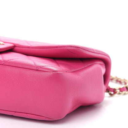 Chanel Lambskin Quilted Resin Bi-Color Chain Flap Bag Pink 9 of 13