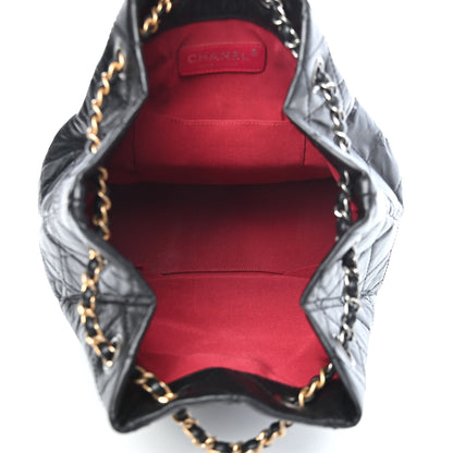 Chanel Aged Calfskin Quilted Gabrielle Backpack Black 5 of 9