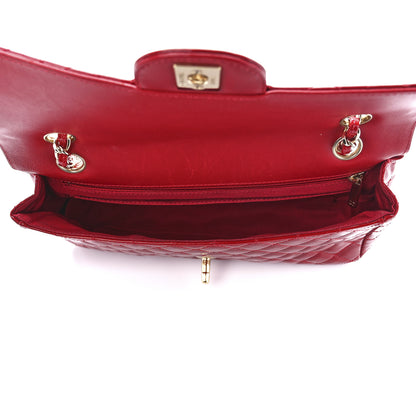 Chanel Patent Calfskin Quilted Valentine Charms Medium Single Flap Red 4 of 11