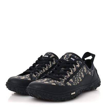 Christian Dior Oblique Jacquard Mens B28 Low Top Sneakers 45 Beige Blue 4 of 10
