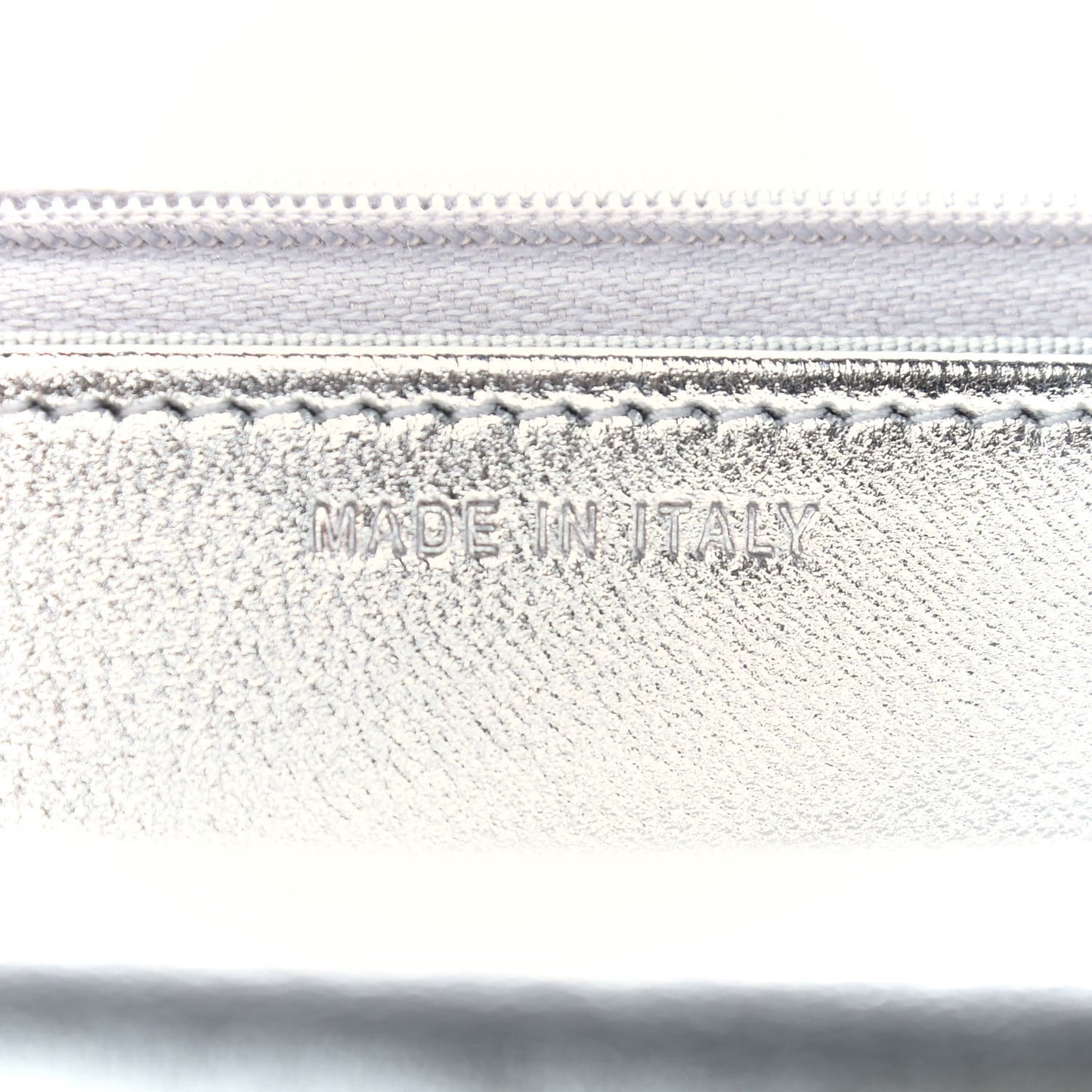 Gradient Metallic Calfskin Quilted Wallet On Chain WOC Silver Blue Yellow Purple