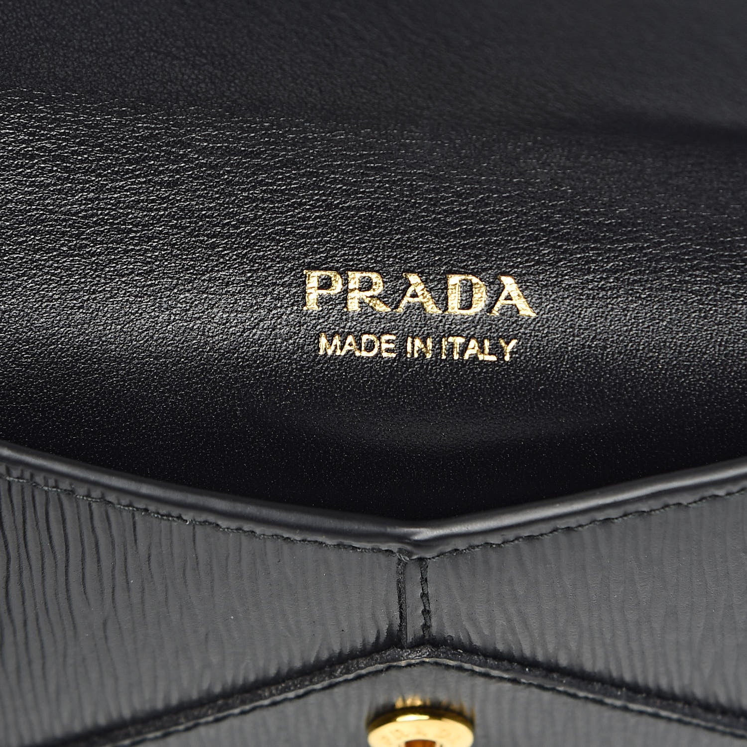 Prada Vitello Move Envelope Wallet Black 6 of 7