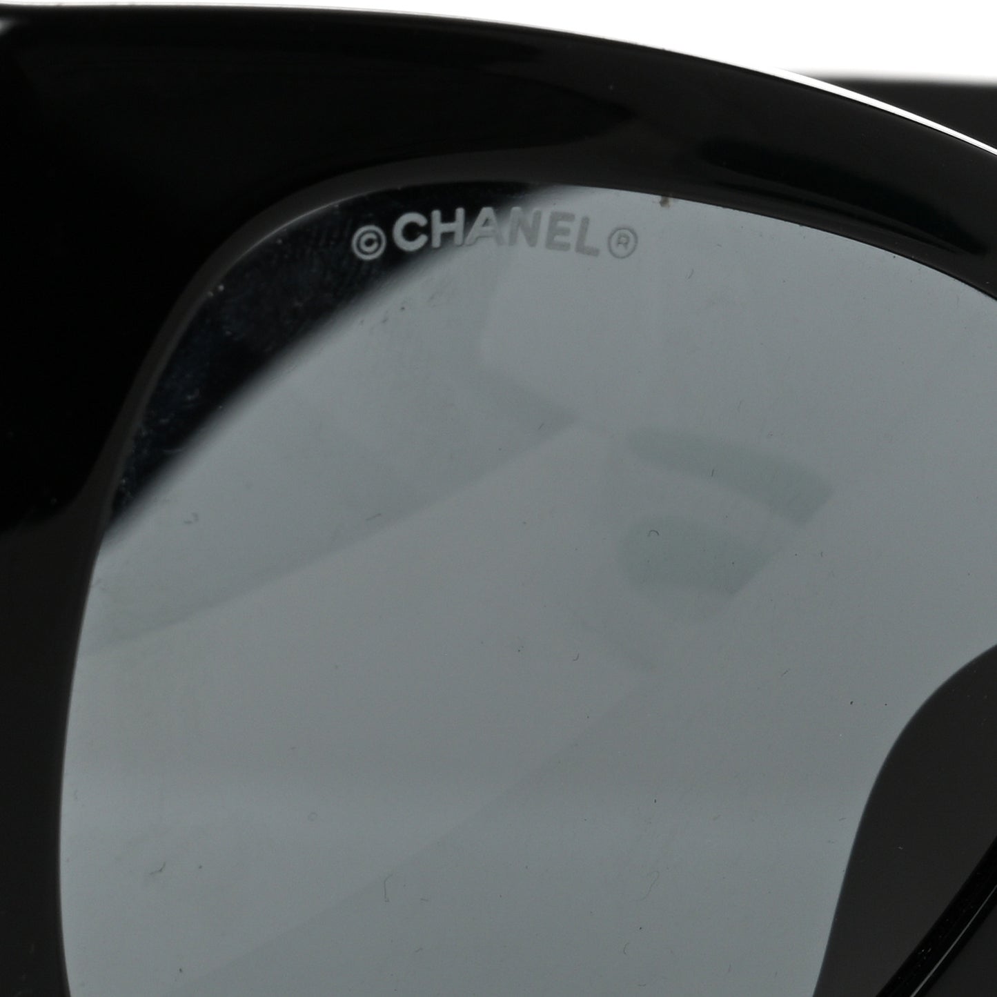 Acetate Square CC Heart Sunglasses 5478 Black