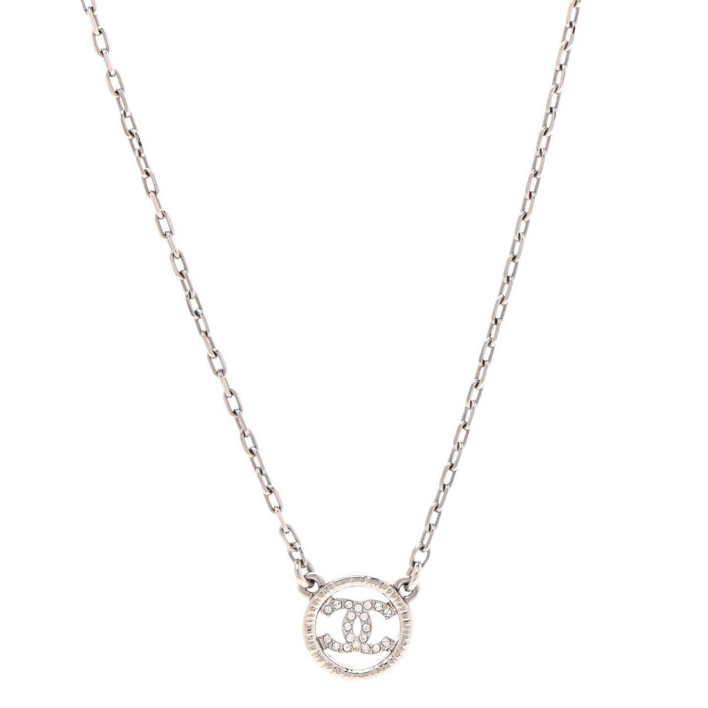 Crystal CC Chain Short Necklace Gold