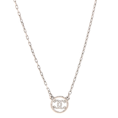 Chanel Crystal CC Chain Short Necklace Gold 1 of 6