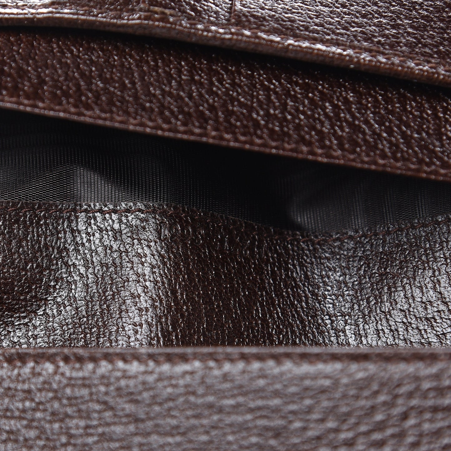 Monogram Metal Bar Continental Flap Wallet Beige Ebony Dark Brown