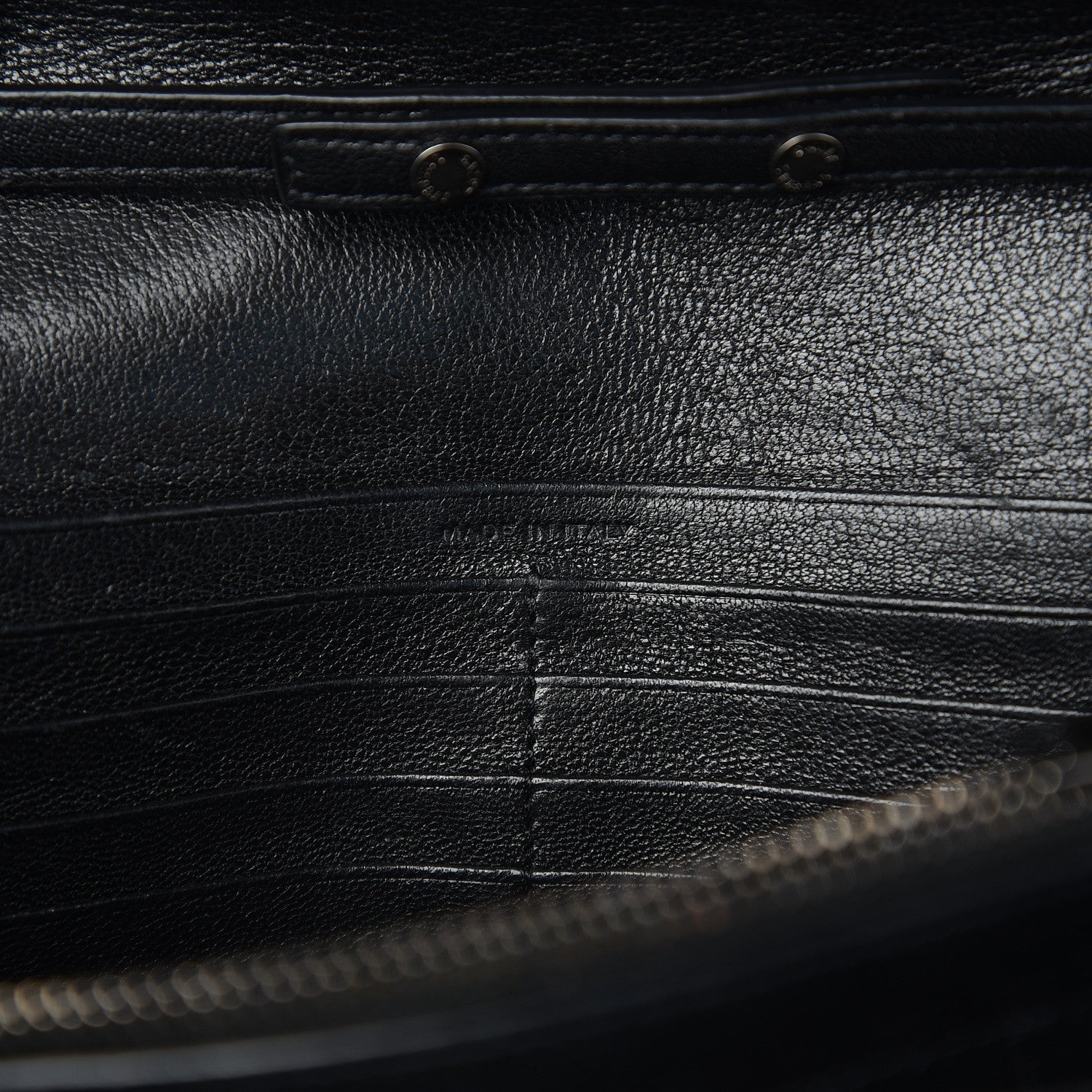 Saint Laurent Sheepskin Tri-Quilt Monogram Envelope Chain Wallet Black 6 of 10