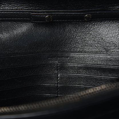 Saint Laurent Sheepskin Tri-Quilt Monogram Envelope Chain Wallet Black 6 of 10