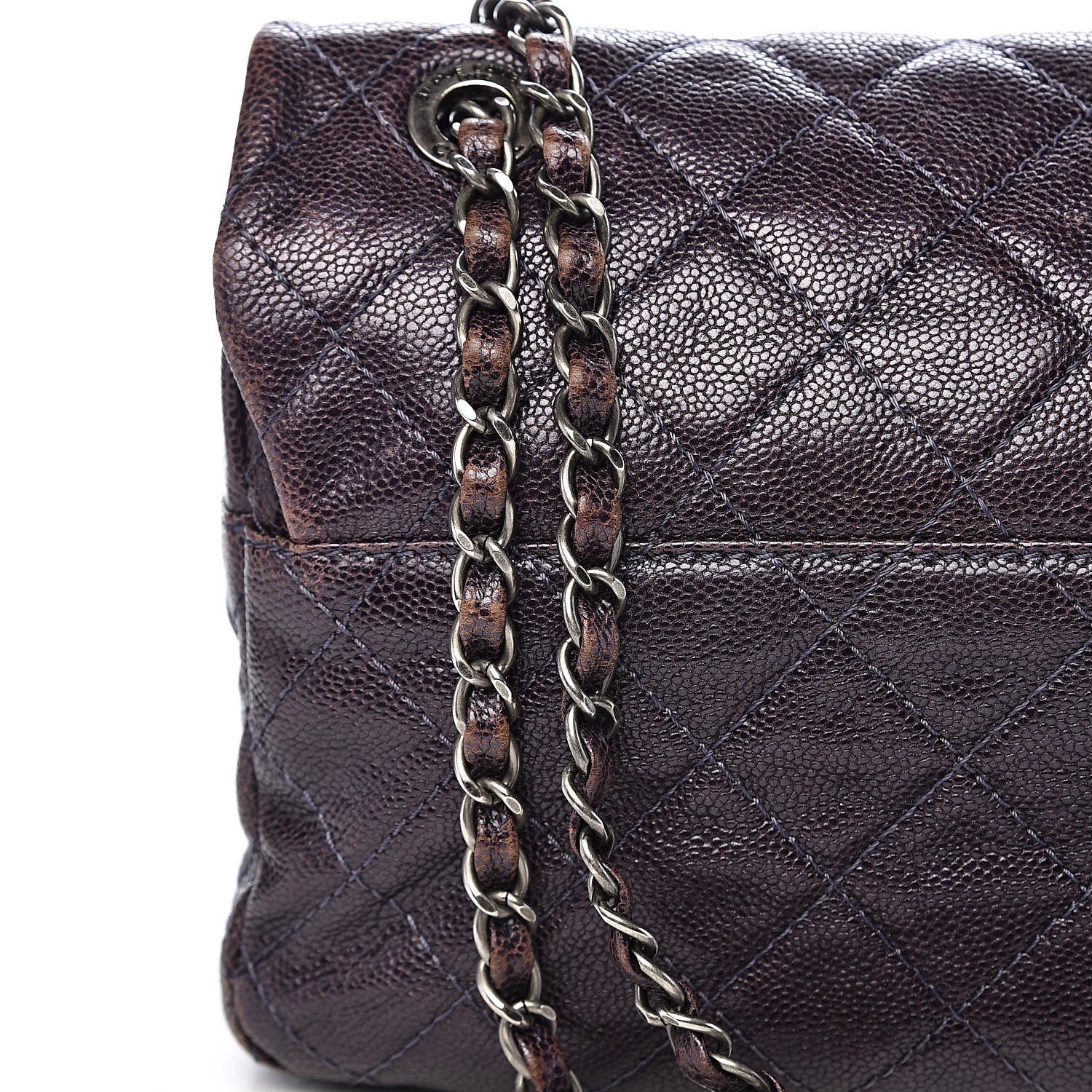 Chanel Iridescent Caviar Quilted Large Chic Flap Purple 8 of 16