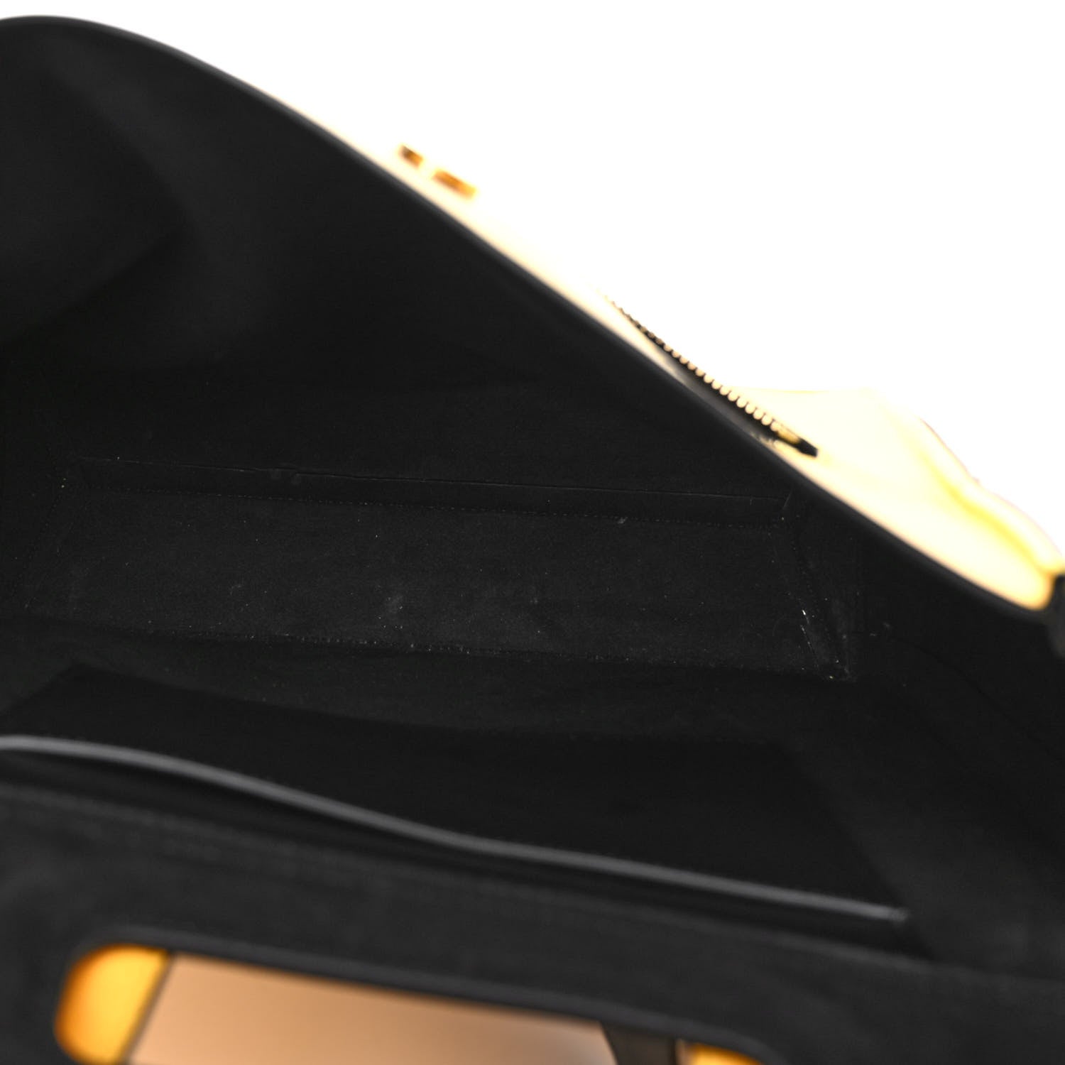 Fendi Vitello Fluffy Logo Fendi Pack Backpack Yellow Box Black 4 of 12