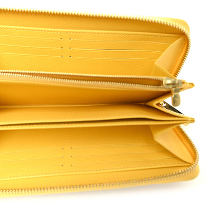 Louis Vuitton Damier Azur Zippy Wallet Jaune Pale 5 of 7