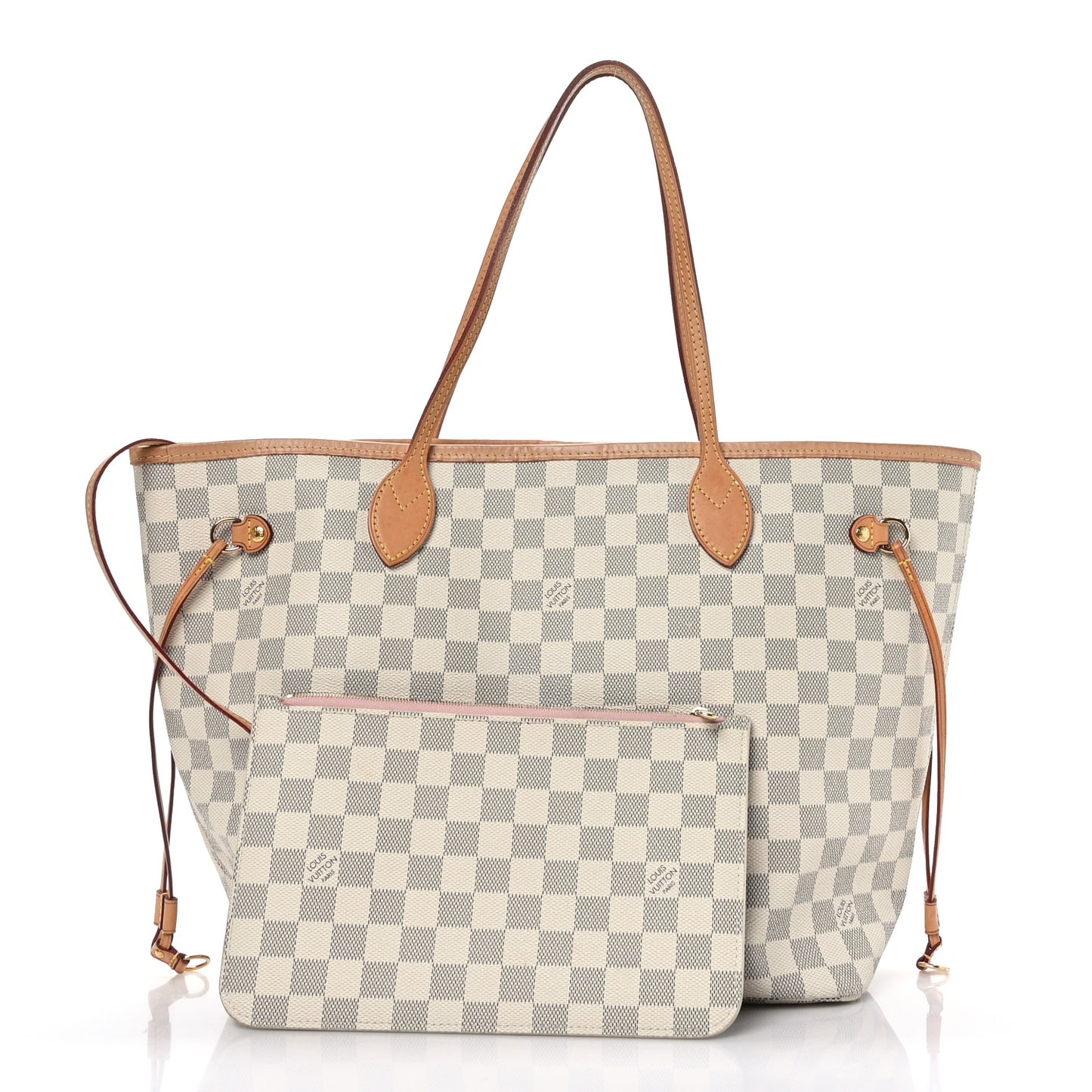 Damier Azur Neo Neverfull MM Rose Ballerine