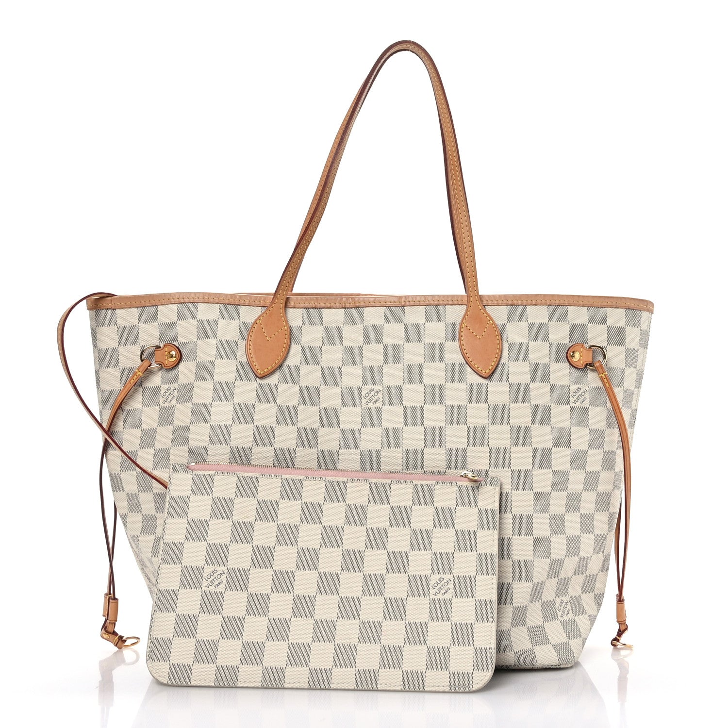 Louis Vuitton Damier Azur Neo Neverfull MM Rose Ballerine 3 of 10
