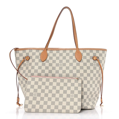 Louis Vuitton Damier Azur Neo Neverfull MM Rose Ballerine 3 of 10