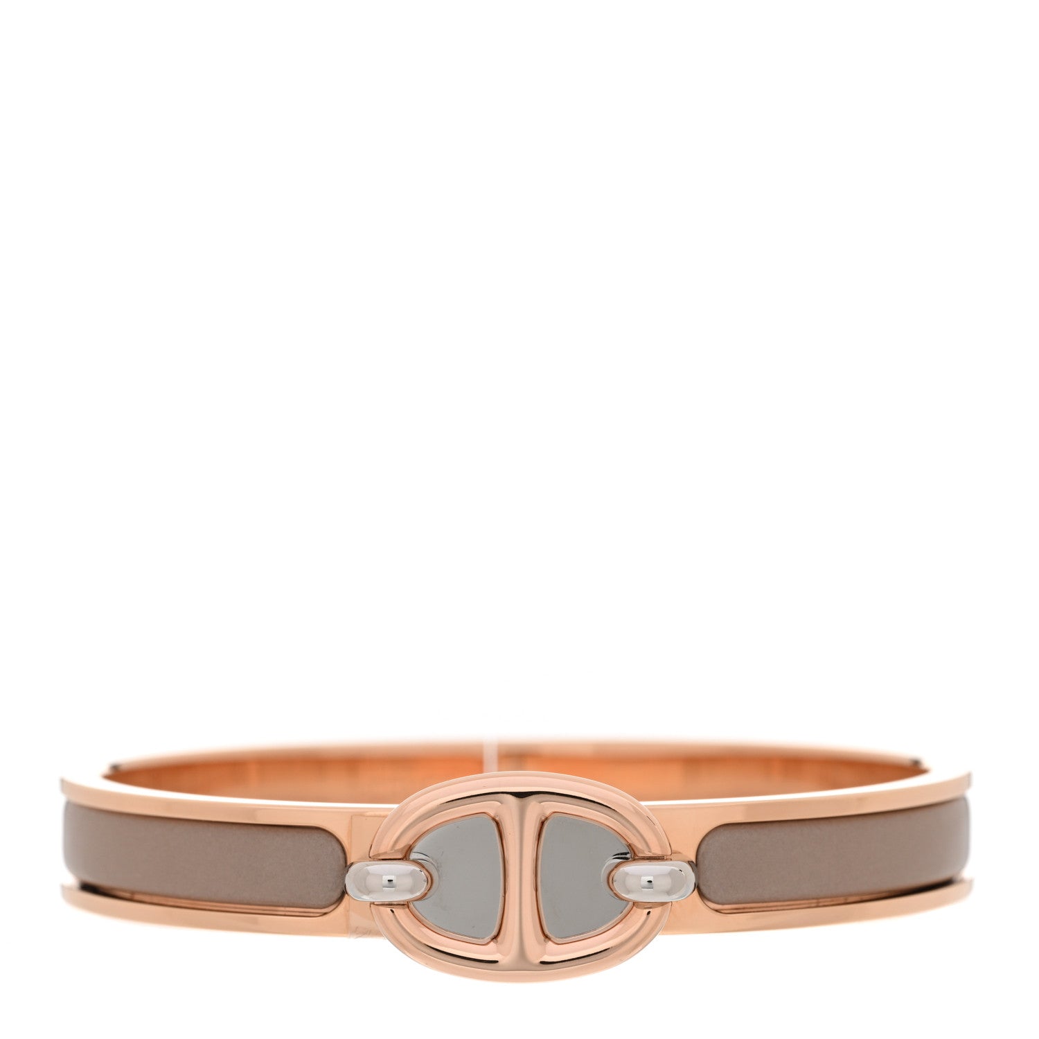 Hermes Enamel Mini Clic Chaine d'Ancre Bracelet PM Chataigne 1 of 5