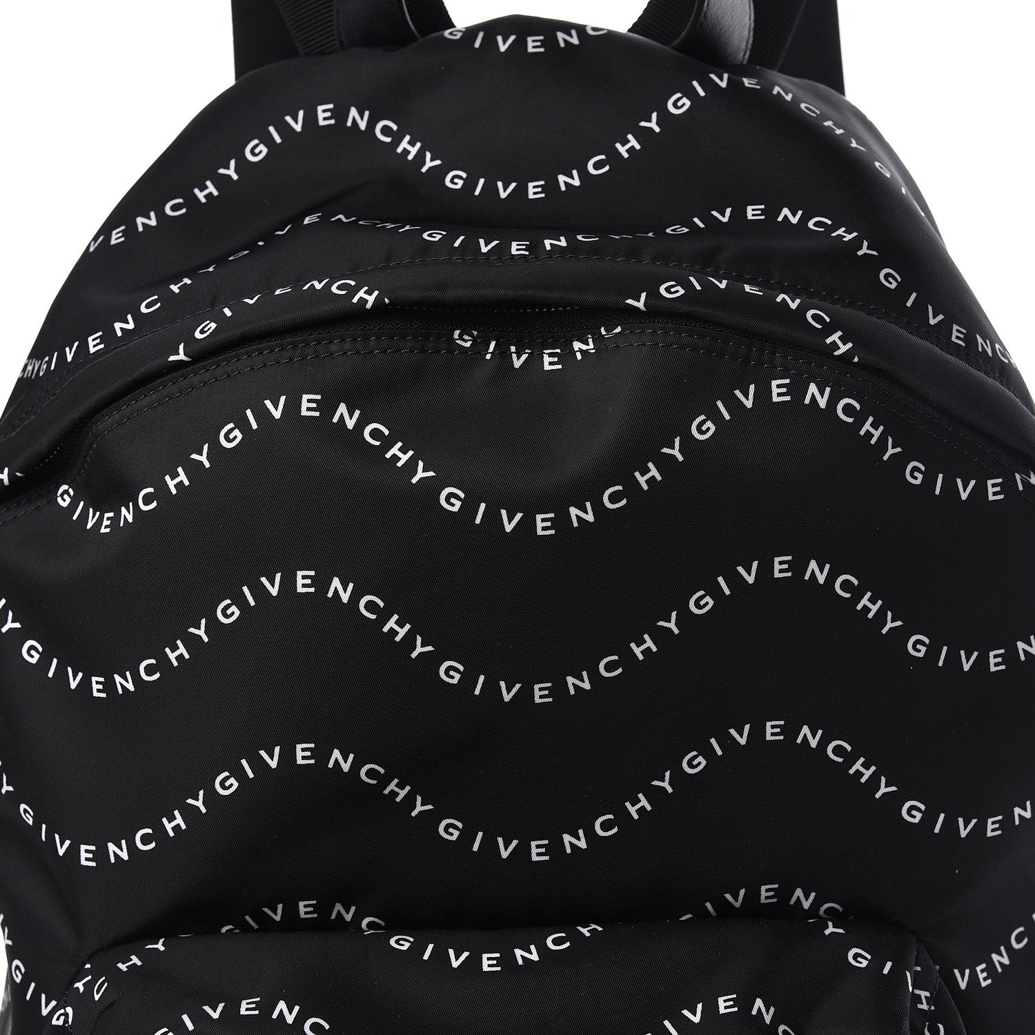 Givenchy Nylon Waves Print Urban Backpack Black White 7 of 12