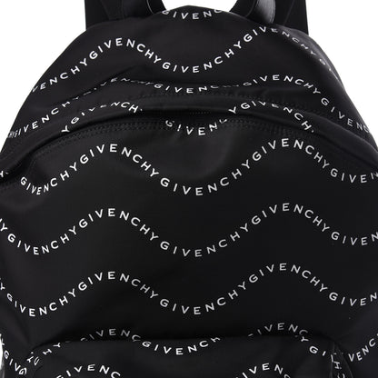 Givenchy Nylon Waves Print Urban Backpack Black White 7 of 12