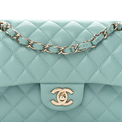 Chanel Caviar Quilted Small Double Flap Light Blue 8 of 10