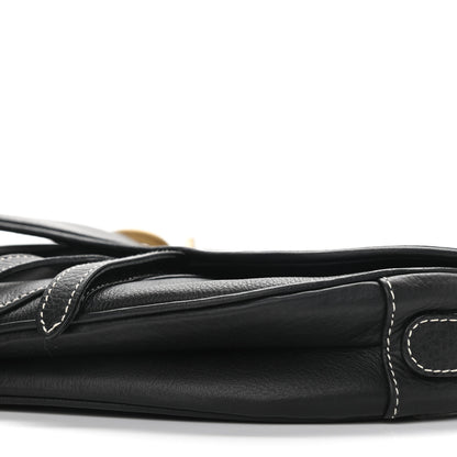 Christian Dior Calfskin Saddle Bag Black 9 of 9