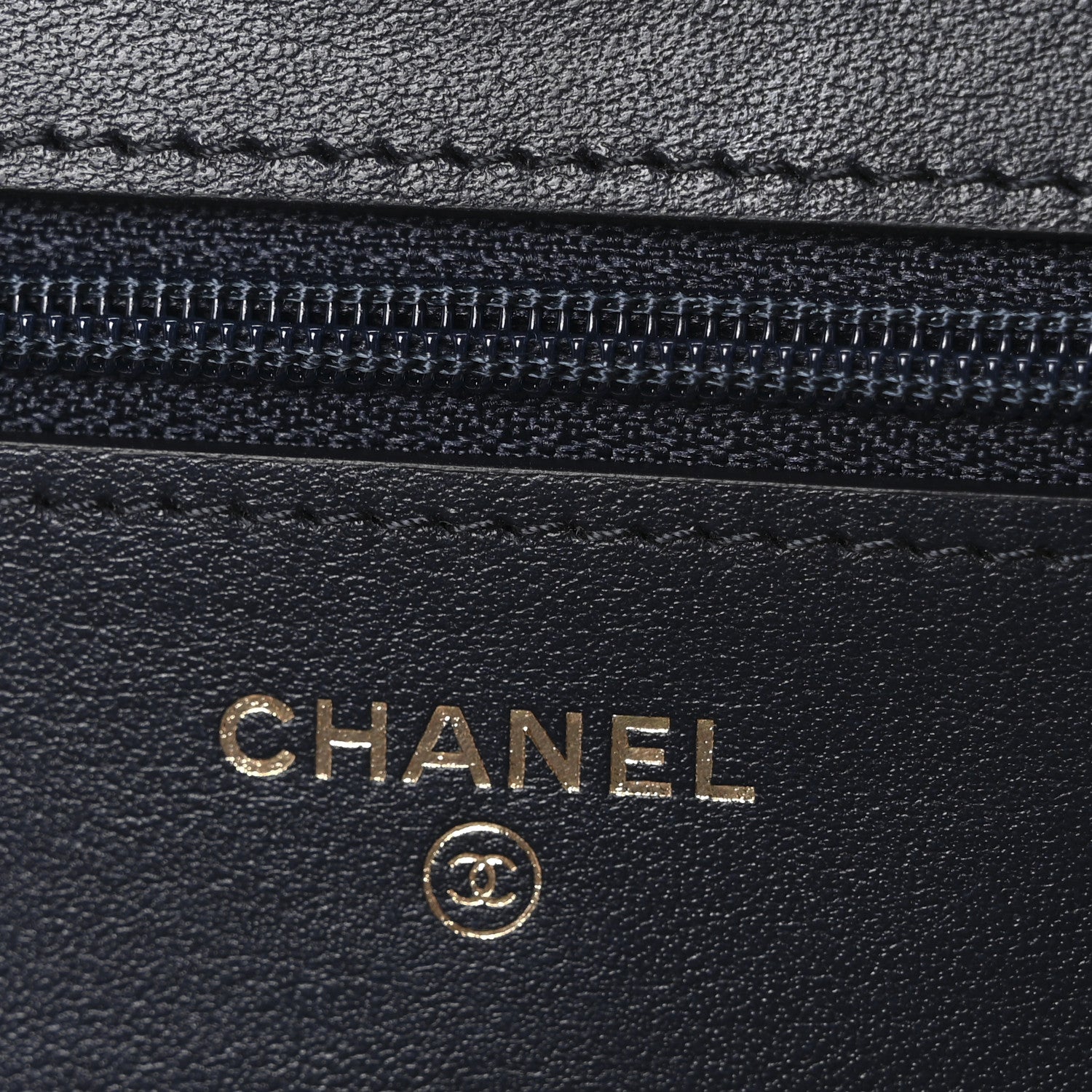 Chanel Caviar Quilted Boy Wallet On Chain WOC Navy 6 of 11